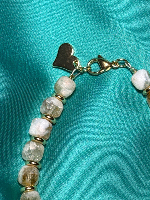 Bratara de Citrin si Charm Inima