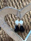 Cercei cu Onix Negru si Piatra Lunii - Mayris Gems