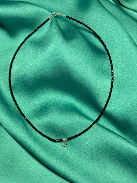 Colier din Onix Negru cu Charm