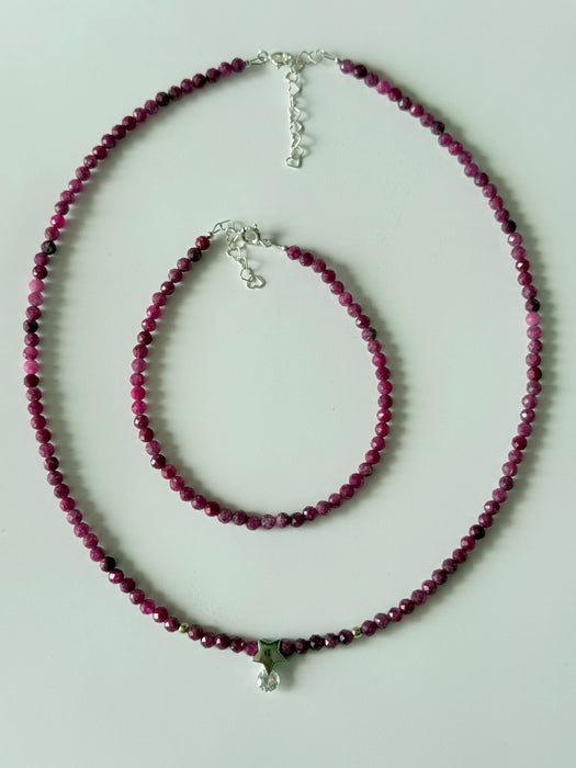 Set Rubin Natural – Colier & Brățară