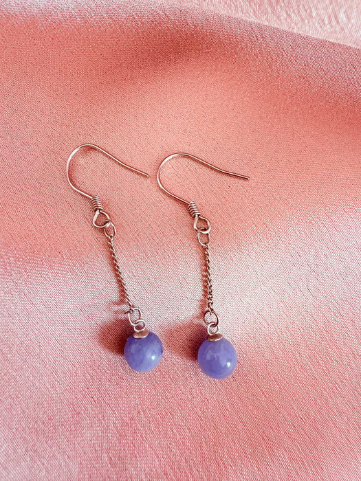 Cercei din Argint si Tanzanite