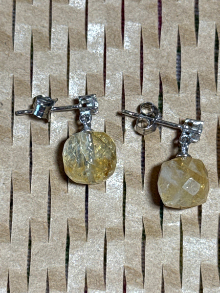 Cercei Argint cu Citrin - Mayris Gems