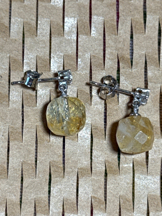 Cercei Argint cu Citrin - Mayris Gems