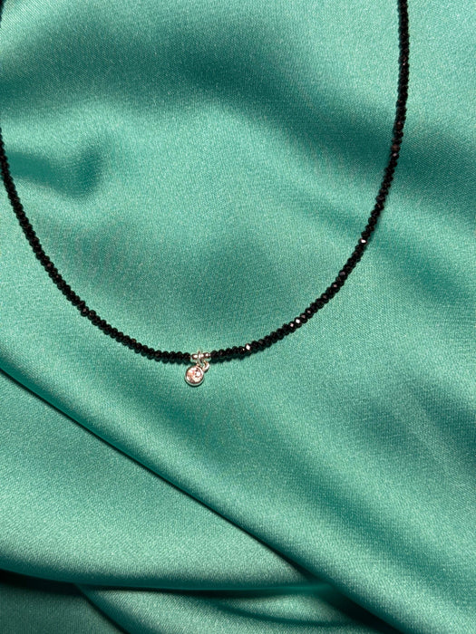 Colier din Onix Negru cu Charm