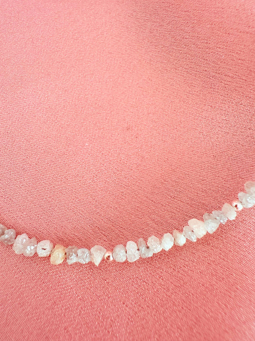 Colier din Diamant Brut cu Argint