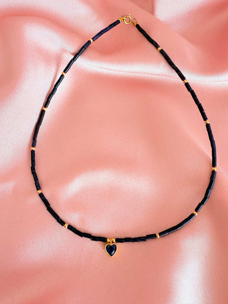 Blue GoldStone Colier si Pandativ Argint