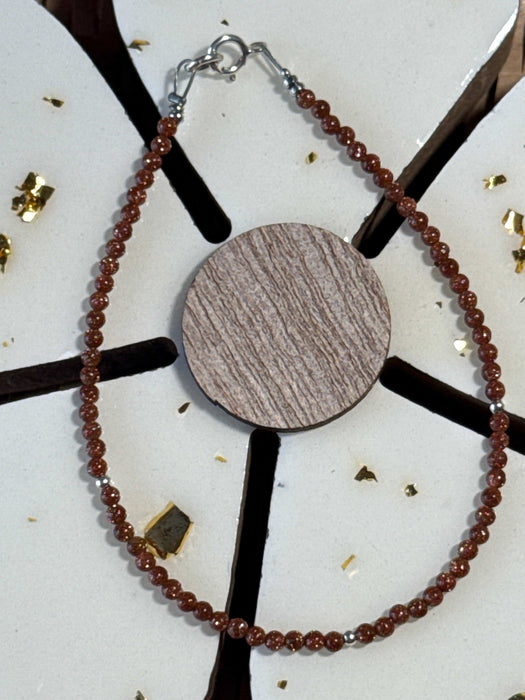 Bratara din Goldstone si Argint - Mayris Gems