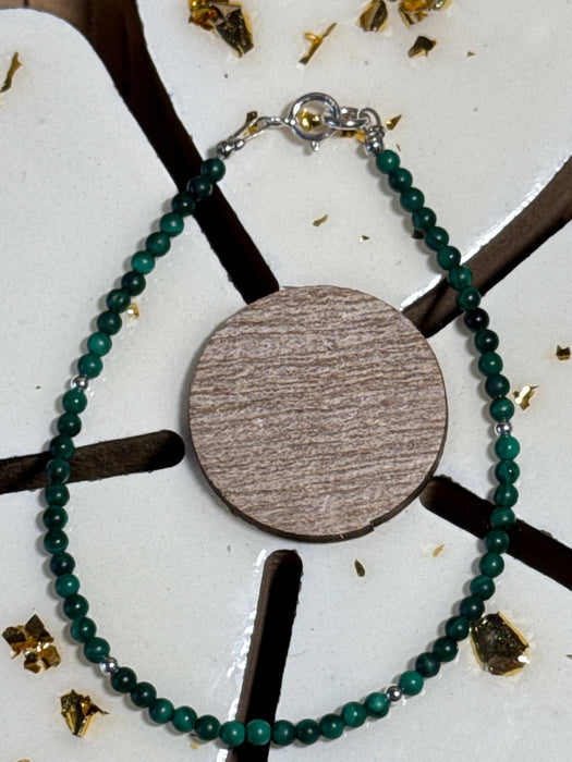Bratara din Malachit si Argint - Mayris Gems