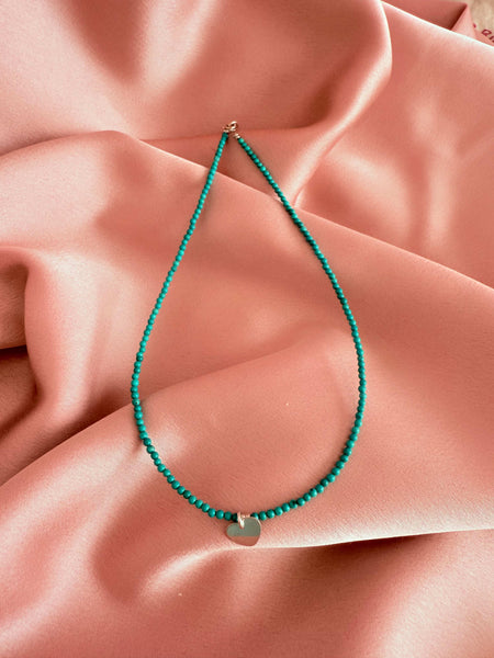 Colier din Turquoise cu Pandativ Inima