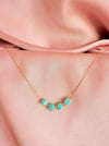 Colier Argint suflat cu Aur si Turquoise