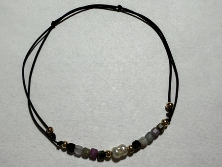 Bratara Snur Turmalina & Perla - Mayris Gems