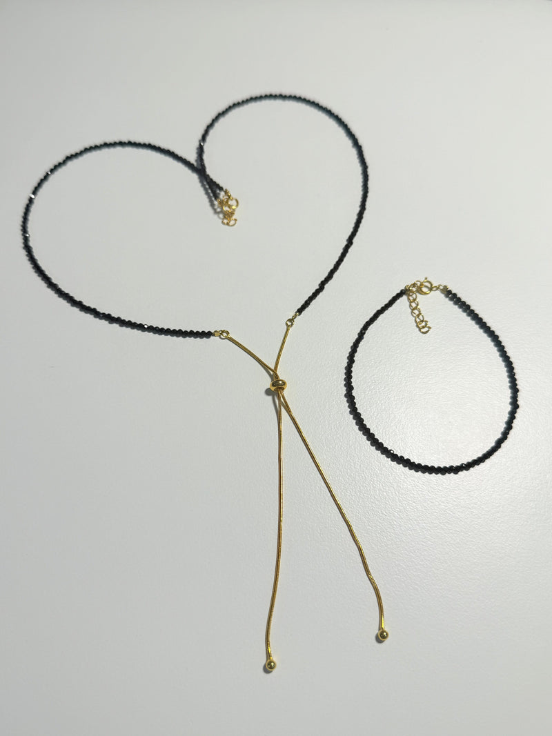 MayrisGems By Ana coliere cu pietre semipretioase Set Turmalină Neagră – Protecție Elegantă și Stabilitate Interioară